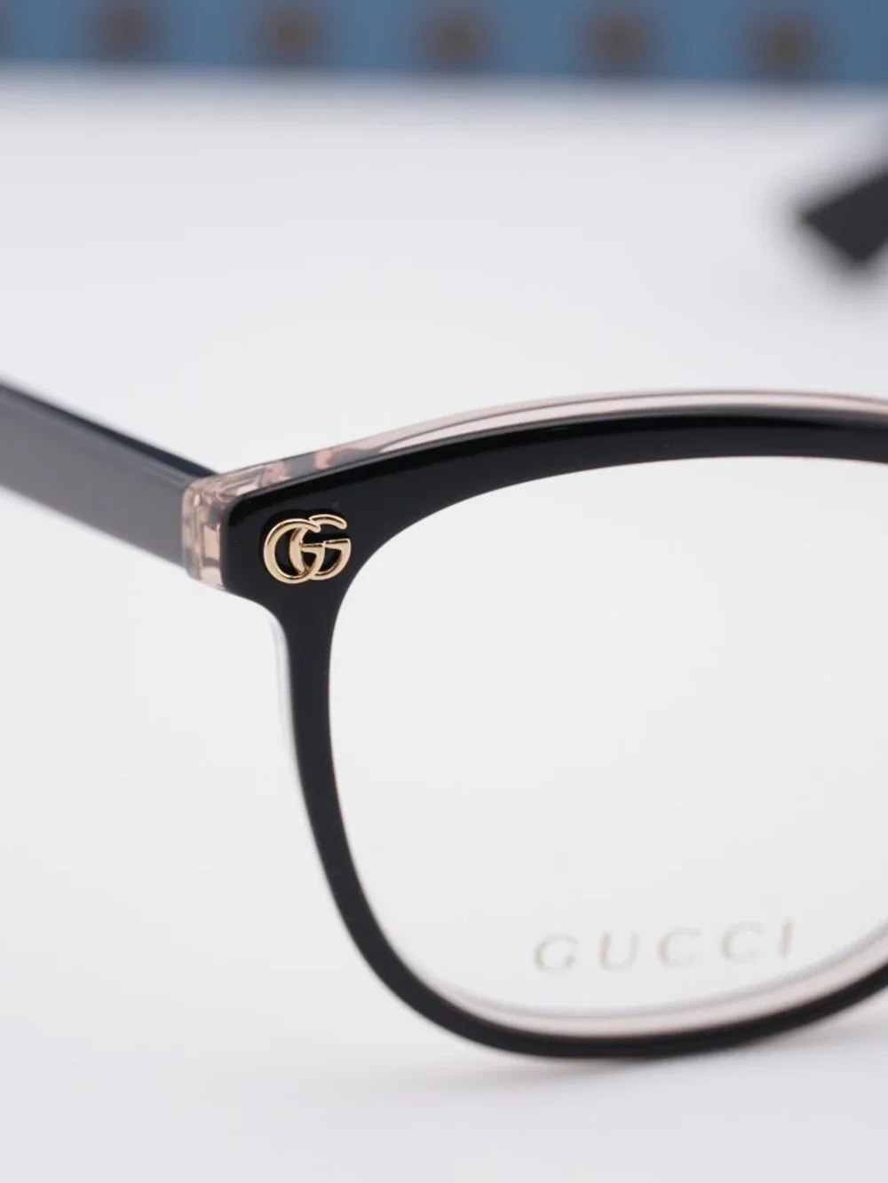 Gucci GG1816O 007 Cat Eye Eyeglasses - Black on Pink Crystal 54mm